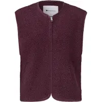 Street One Plüschweste , Damen, Gr. 38, rustic rouge, Plüsch, Obermaterial: 100% Polyester. Futter: 100% Polyester, unifarben, hüftlang, V-Ausschnitt, Westen Plüschweste