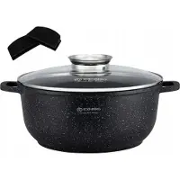 Edenberg EB-8154 Großer Marmor-Topf Induktion 13,5L Schwarz