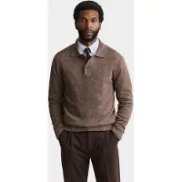 Gant für Herren. 8040263 Polo Wollmischung taupe (L), Wolle, Klassisch, Langarm
