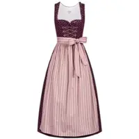 Nübler Dirndl NÜBLER "Dirndl lang Thea", Damen, Gr. 46, EURO, rot, Obermaterial: 100% Baumwolle CO., Kleider Dirndl