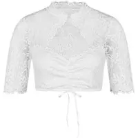 Nina von c. Dirndlbluse halbarm in weiss | Gr.: 48