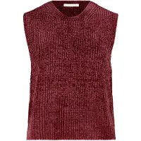 Betty & Co Strickpullover "Strickpullover ohne Arm", Damen, Gr. 46, rot (fall burgundy), Pullover Strickpullover