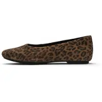 FitFlop für Damen. ADR-E76 Ballerinas aus Delicato Leder Leopard braun (37), Wohnung, Spaltleder, Keine, Lässig, Tierdruck