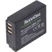 AccuCell Akku passend für Panasonic Lumix DMC-TZ1 Akku Panasonic CGA-S007, CGA-S007E, DMW-BCD10
