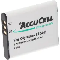AccuCell Akku passend für Olympus LI-50B Akkutyp D-Li92, DB-100, VW-VBX090, Sony NP-150