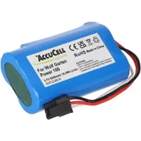 AccuCell Akku kompatibel für Wolf Garten Accu 60 Li-Ion Power, Wolf-Garten 7086-918 mit schwarzem 3-poligem Stecker, 1UR18650S-2, F734A1451, 7085061, 7085860