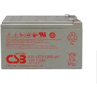 CSB -XTV1272FR-WT 12 Volt 7,2 Ah AGM Akku mit 6,3mm Anschluss, Flame retardant Geghäuse, Abmessungen 150,9x64,8x94,3