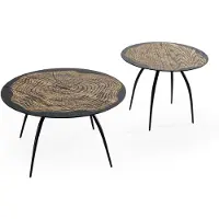 AEA Luxus Design Couchtische Schwarz Runder Tische Wohn Zimmer Beistell