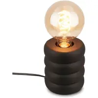 Briloner Tischleuchte Foam, schwarz matt, Keramik, E27, 25 W, Ø 10 cm