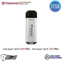 Transcend ESD300, 512 GB, USB Typ-C, 1050 MB/s, 10 Gbit/s, Silber