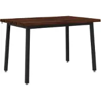 Syfax 120 x 70 x 75 cm Massivholz Akazie Dunkelbraun und Schwarz