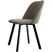 Mirjan 24 Stuhl K109, Elegante Wohnzimmerstühle, Polsterstuhl, Komfortable Stuhl mit Stahlkonstruktion (Farbe: Magic Velvet 2210, Füße: Schwarz)