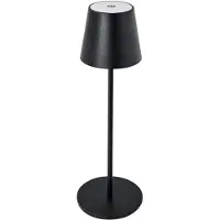 Westfalia LED Akku Tischleuchte Schwarz Kabellos USB-C 38 cm Höhe Stimmungslicht