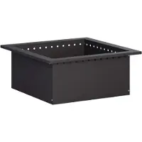 vidaXL Feuerstellenring Schwarz 60 x 60 x 25 cm Stahl