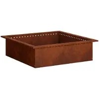 vidaXL Feuerstellenring Rostoptik 90 x 90 x 25 cm Wetterfeststahl