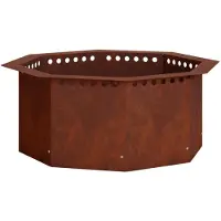 vidaXL Feuerstellenring Rostoptik 60 x 60 x 25 cm Wetterfeststahl