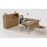 AEA Holz Büro Set Eckschreibtisch Kommode 2x Aktenschrank Couchtisch 4tlg Set