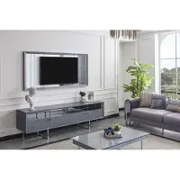 AEA Graues Wohnzimmer Set s Sideboard Designer TV-Rahmen 2tlg