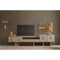 AEA Beiges Wohnzimmer Set Designer TV-Konsole Holz Möbel