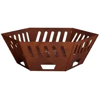 vidaXL Feuerstelle Rostoptik 80 x 80 x 28 cm Wetterfeststahl