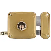 EDM Rechtes Schloss Mit 3 Schlüsseln 100 Mm Golden Golden One Size