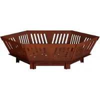 vidaXL Feuerstelle Rostoptik 80 x 80 x 23 cm Wetterfeststahl