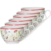 Ritzenhoff & Breker Tasse "Kaffeetassen Shanti 180 ml 6er Set bunt", bunt, Porzellan, Trinkgefäße, Tasse