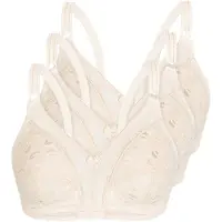 Sassa Bügelloser BH "3er Pack Soft-BH Einlage Functional Bras", Damen, Gr. 75, Cup B, beige, BHs Bügelloser BH
