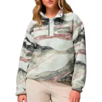 Columbia - Women's Helvetia II Printed Cropped Half Snap - Fleecepullover Gr S grau