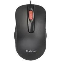 Defender POINT MM-756, Beidhändig, Optisch, USB Typ-A, 1000 DPI, Schwarz