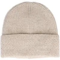 Maximo - Girl's Beanie m. Umschlag - Mütze Gr 51-53 cm beige