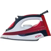 Solac Ionic Expert 2200, Trocken- & Dampfbügeleisen, Keramik-Bügelsohle, 170 g/min, Rot, Weiß, 35 g/min, 0,38 l