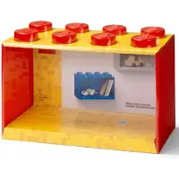 LEGO - Brick-Shaped Shelf with Eight Studs - Red