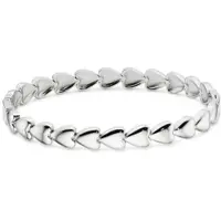 Aniston Edelstahlarmband "Schmuck Geschenk Armband mit Herzen", silber (edelstahlfarben), , Armbänder, Damen, 19cm, Edelstahl, Edelstahlarmband