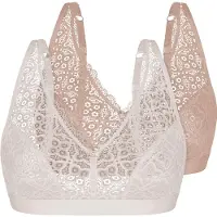 Sassa Bügelloser BH "2er Pack Soft-BH Happy Choice", Damen, Gr. 80, Cup B, 2 Stk., bunt (ivory, sand), BHs Bügelloser BH