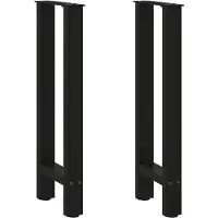 vidaXL Konsolentischbeine Schwarz 2 Stk. 38x(72-73) cm Stahl