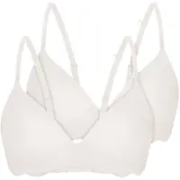 Sassa Bügelloser BH "2er Pack Soft-BH Einlage Classic Lace", Damen, Gr. 90, Cup B, 2 Stk., beige (pearl), BHs Bügelloser BH