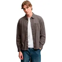 Superdry für Herren. M4011187A Twill-Tweed-Hemd taupe (XXL), Lässig, Wolle, Klassisch, Langarm