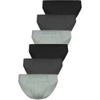 Seidensticker 6er Pack Herren Mini Slip in black-anthrazit-grey | Gr.: 6