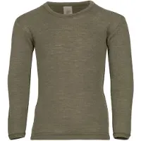 Engel - Kinder Unterhemd L/S - Merinounterwäsche Gr 104 oliv