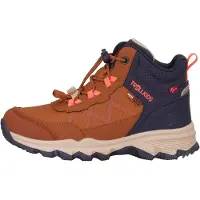 TROLLKIDS Kinder Trolltunga Hiker Mid XT Wanderstiefel teak brown/navy/vivid orange/sandstone 33