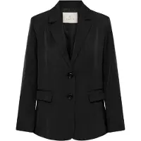 Kaffe Blusenblazer "Damen Blazer KAlouis", Damen, Gr. 44, schwarz (schwarz deep), Obermaterial: 94% Polyester PES. 6% Elasthan EL., Blazer Blusenblazer