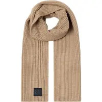 JOOP! Strickschal JOOP JEANS "Lucifo", Herren, beige (open braun), Strick, Viskosemischung, unifarben, Modetücher Strickschal, passt zur Mütze Lucifo