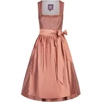 Spieth & Wensky Dirndl "Dirndl Kenia", Damen, Gr. 36, N-Gr, rot (rost), Obermaterial: 60% Polyester PES. 40% Viskose CV., uni, regular fit, Kleider Dirndl, mit dekorativer Schürze