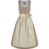 Spieth & Wensky Dirndl "Dirndl Kordia", Damen, Gr. 36, N-Gr, braun, Obermaterial: 75% Polyester PES. 25% Wolle WO., uni, regular fit, Kleider Dirndl, mit dekorativer Schürze