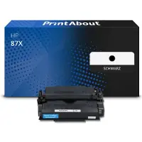 PrintAbout Toner kompatibel mit HP 87X (CF287X) - Schwarz - Hohe Kapazität