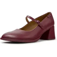 Camper für Damen. K201799-009 Kora Lederschuhe bordeauxrot (39), 5 bis 8 cm, Schnalle, Lässig, Weinrot