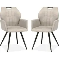 MX Sofa Esszimmerstuhl Puck - Sand (2er-Set)