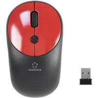 Renkforce RF-DS-RETRO Funk Tastatur, Maus-Set Deutsch, QWERTZ Schwarz, Rot