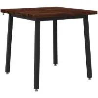Syfax 90 x 90 x 75 cm Massivholz Akazie Dunkelbraun und Schwarz